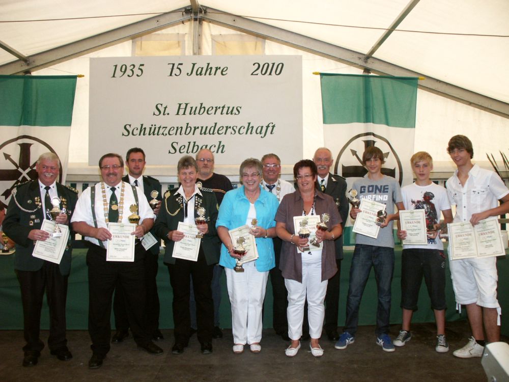 11 Gewinner des Vereinspokalschiessens